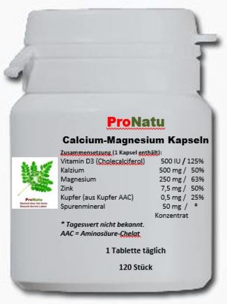 ProNatu 120 Calcium-Magnesium Capsules